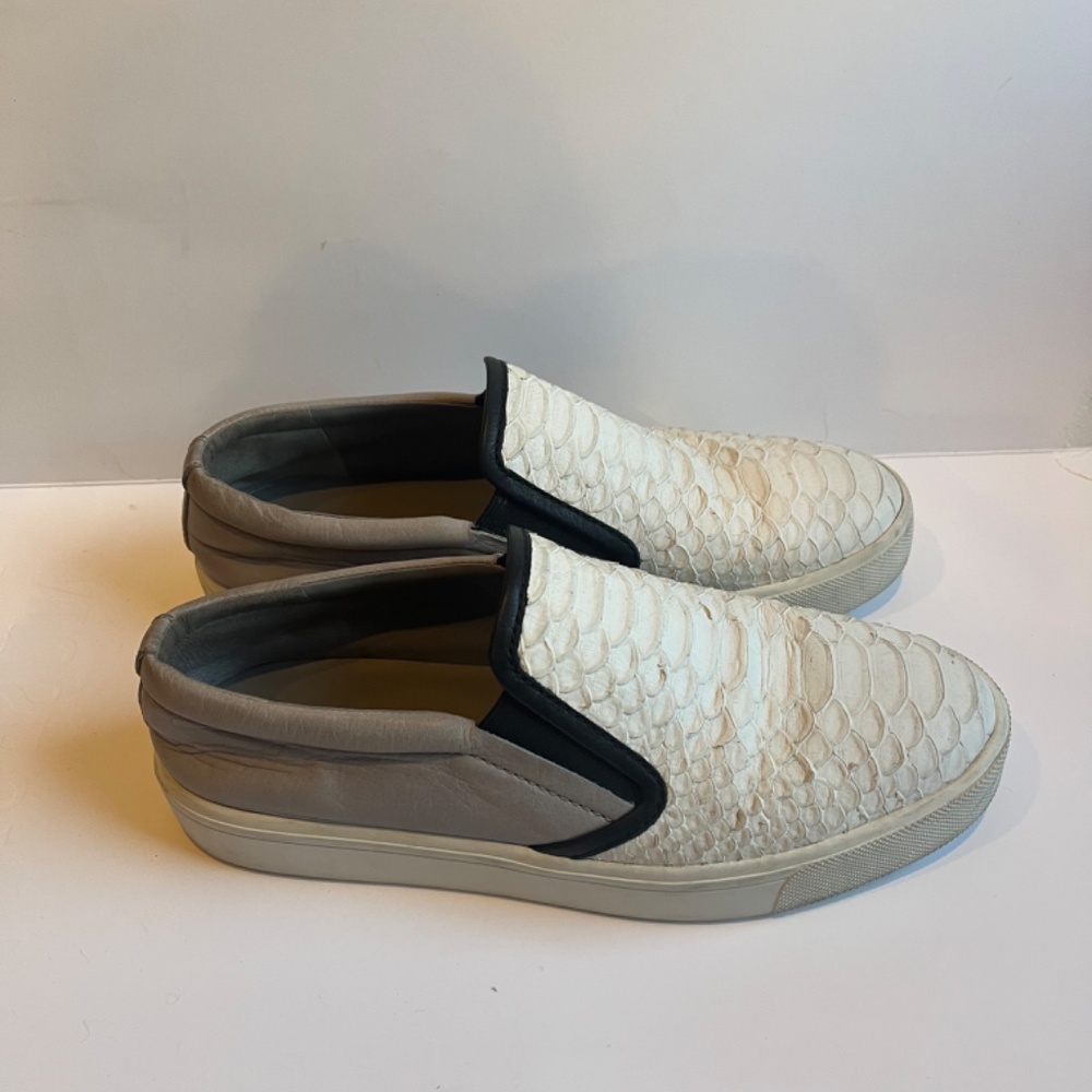 Vince Slip On Python Leather Embossed Sneakers - image 5